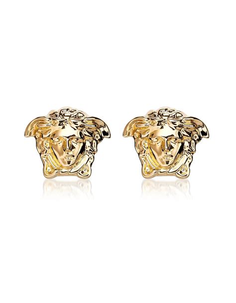 versace earrings hoops|versace medusa stud earrings.